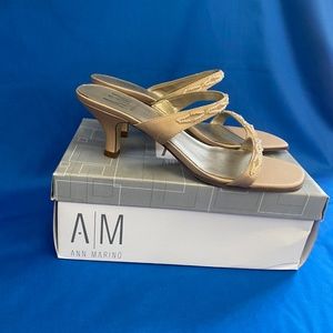 ANN MARINO NUDE SANDALS - NWB - sz 8